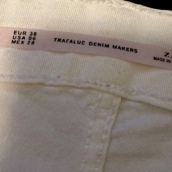 Zara High Rise white jeans Size 6 - Picture 2 of 6